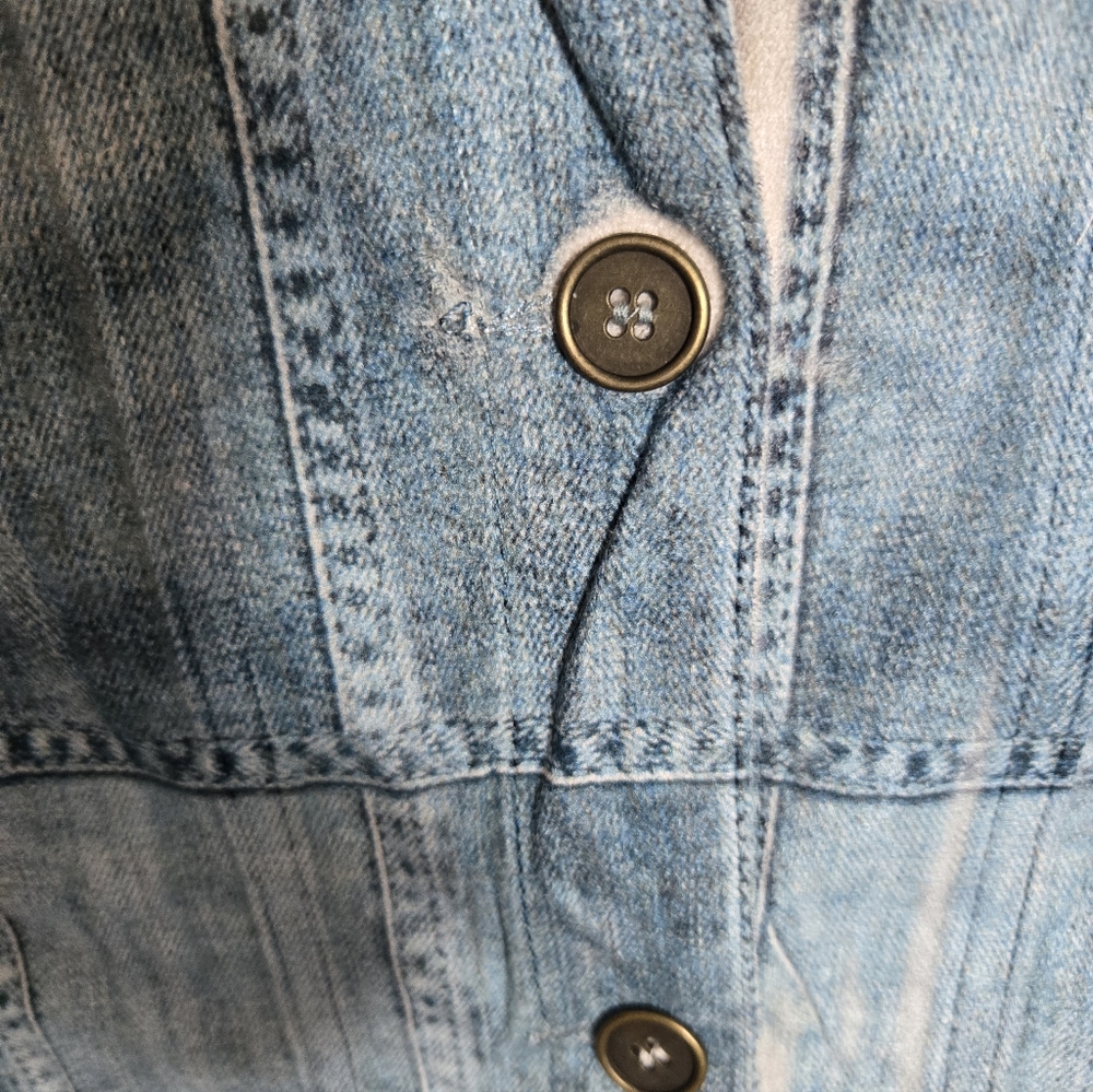 NWOT, Unique Denim Look Button-Up Jacket, Sz. XL - Picture 4 of 10